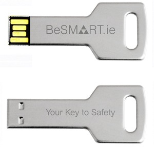 To celebrate our new look BeSMART.ie website, register now and receive your free 4Gb 'Key to Safety'